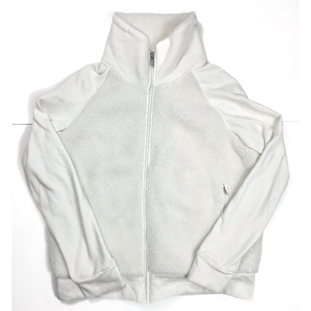 OGIO United Healthcare Ivory Snow Sherpa Full Zip Cowl Neck Jacket Womens Size M